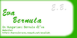 eva bernula business card